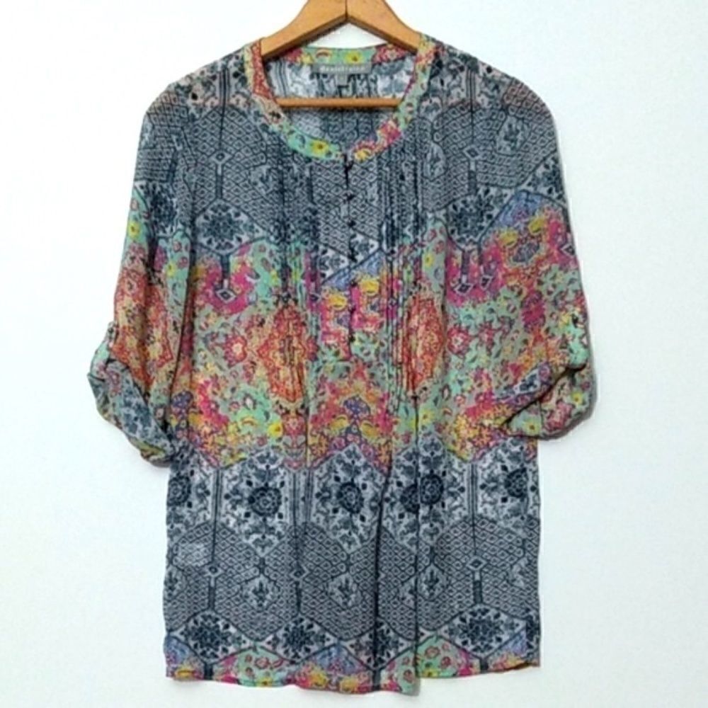 Daniel Rainn Multicolor Floral Boho Top - XS - Picture 2 of 8